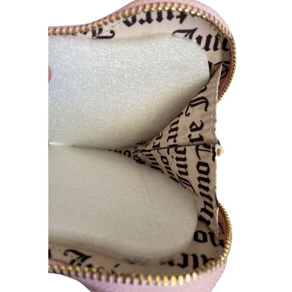 NWT Juicy Couture Kingdom Heart Zip Wristlet - Raspberry Tart Velour - Picture 5 of 5